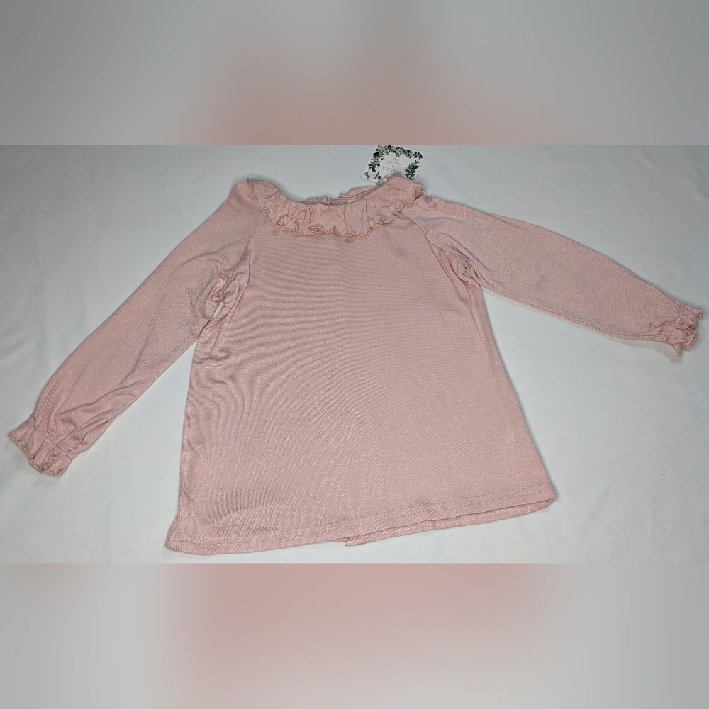 Chelsea & Violet little girls Long Sleeve Ruffle Neck Top size 12M/18M/25M
